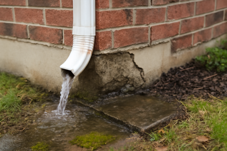 Downspout Failure Water Removal